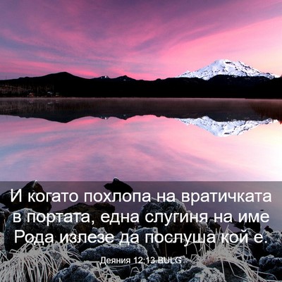 Picture 03 - Деяния 12:13 BULG - И когато похлопа на - Bible Verse Picture