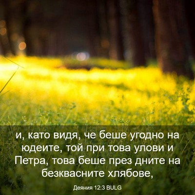 Picture 03 - Деяния 12:3 BULG - и, като видя, че беше угодно - Bible Verse Picture