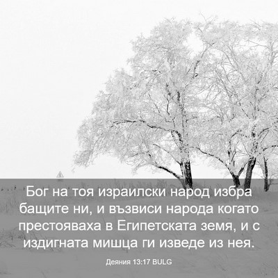 Picture 03 - Деяния 13:17 BULG - Бог на тоя израилски народ - Bible Verse Picture
