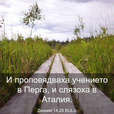 Picture 03 - Деяния 14:25 BULG - И проповядваха учението в - Bible Verse Picture
