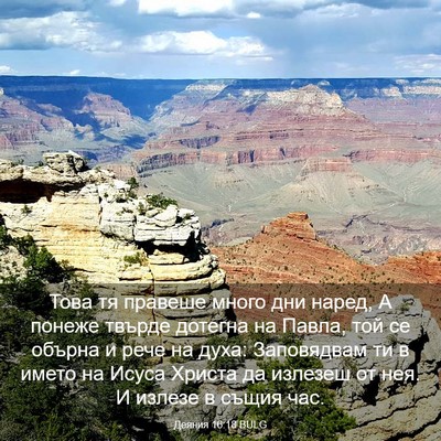 Picture 03 - Деяния 16:18 BULG - Това тя правеше много дни - Bible Verse Picture