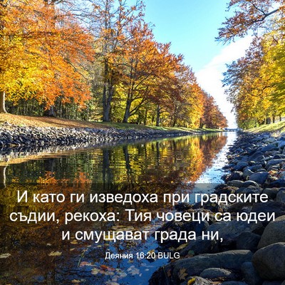 Picture 03 - Деяния 16:20 BULG - И като ги изведоха при - Bible Verse Picture