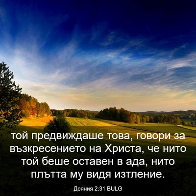 Picture 03 - Деяния 2:31 BULG - той предвиждаше това, - Bible Verse Picture
