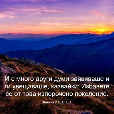 Picture 03 - Деяния 2:40 BULG - И с много други думи - Bible Verse Picture
