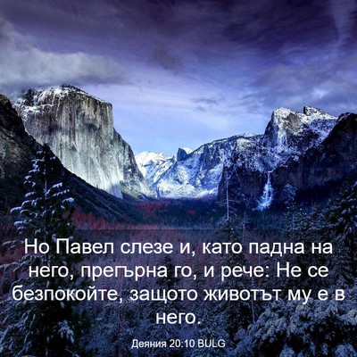Picture 03 - Деяния 20:10 BULG - Но Павел слезе и, като - Bible Verse Picture