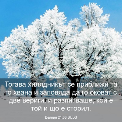 Picture 03 - Деяния 21:33 BULG - Тогава хилядникът се - Bible Verse Picture
