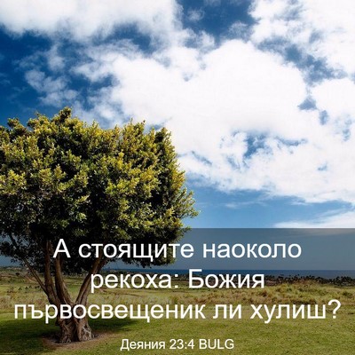 Picture 03 - Деяния 23:4 BULG - А стоящите наоколо рекоха: - Bible Verse Picture