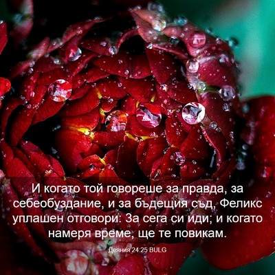 Picture 03 - Деяния 24:25 BULG - И когато той говореше за - Bible Verse Picture