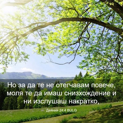 Picture 03 - Деяния 24:4 BULG - Но за да те не отегчавам - Bible Verse Picture