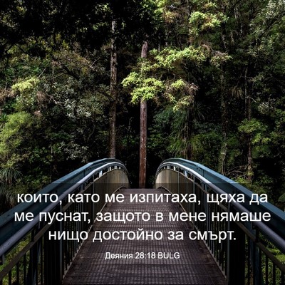 Picture 03 - Деяния 28:18 BULG - които, като ме изпитаха, - Bible Verse Picture