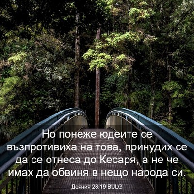 Picture 03 - Деяния 28:19 BULG - Но понеже юдеите се - Bible Verse Picture