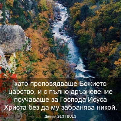 Picture 03 - Деяния 28:31 BULG - като проповядваше Божието - Bible Verse Picture