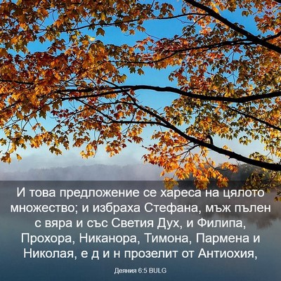 Picture 03 - Деяния 6:5 BULG - И това предложение се - Bible Verse Picture