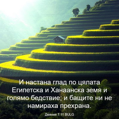 Picture 03 - Деяния 7:11 BULG - И настана глад по цялата - Bible Verse Picture