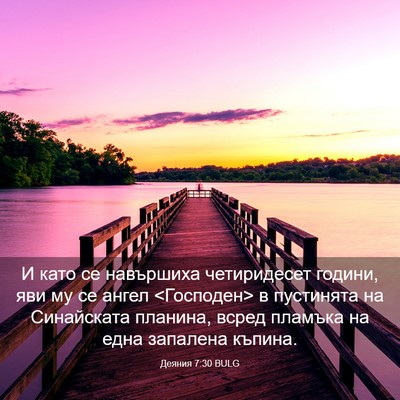 Picture 03 - Деяния 7:30 BULG - И като се навършиха - Bible Verse Picture