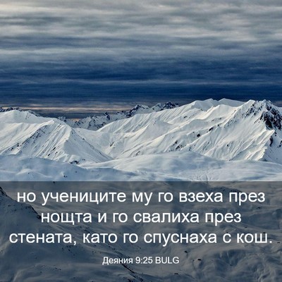 Picture 03 - Деяния 9:25 BULG - но учениците му го взеха - Bible Verse Picture
