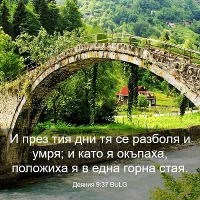 Picture 03 - Деяния 9:37 BULG - И през тия дни тя се - Bible Verse Picture