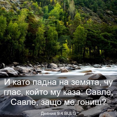 Picture 03 - Деяния 9:4 BULG - И като падна на земята, чу - Bible Verse Picture
