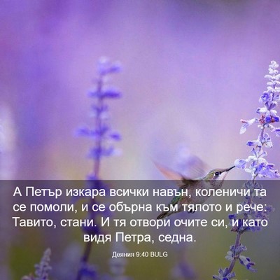 Picture 03 - Деяния 9:40 BULG - А Петър изкара всички - Bible Verse Picture