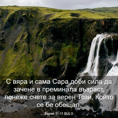Picture 03 - Евреи 11:11 BULG - С вяра и сама Сара доби - Bible Verse Picture