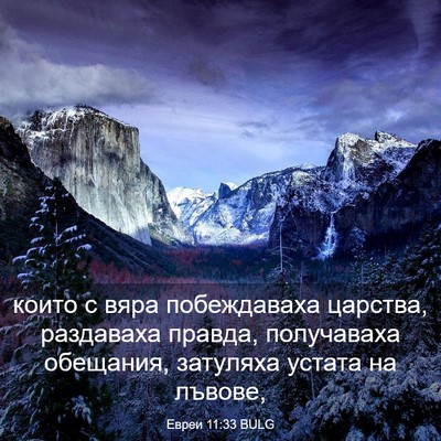 Picture 03 - Евреи 11:33 BULG - които с вяра побеждаваха - Bible Verse Picture