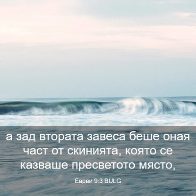 Picture 03 - Евреи 9:3 BULG - а зад втората завеса беше - Bible Verse Picture