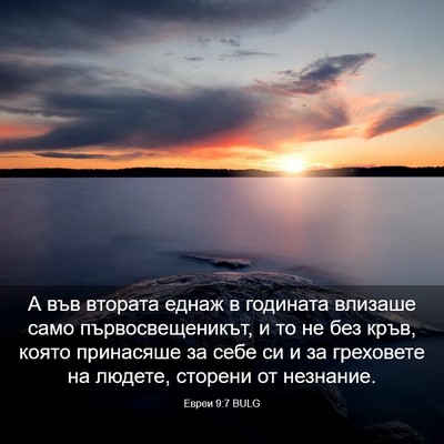 Picture 03 - Евреи 9:7 BULG - А във втората еднаж в - Bible Verse Picture