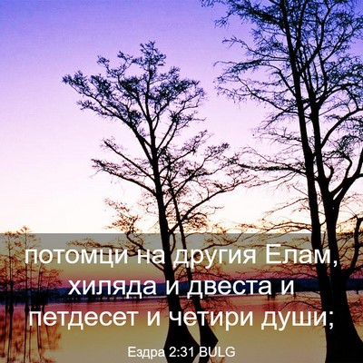 Picture 03 - Ездра 2:31 BULG - потомци на другия Елам, - Bible Verse Picture