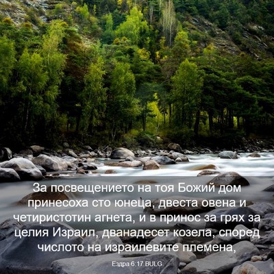 Picture 03 - Ездра 6:17 BULG - За посвещението на тоя - Bible Verse Picture