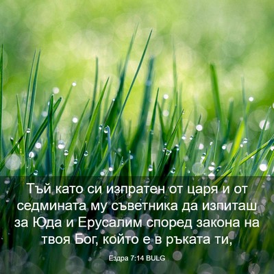 Picture 03 - Ездра 7:14 BULG - Тъй като си изпратен от - Bible Verse Picture