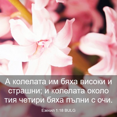 Picture 03 - Езекил 1:18 BULG - А колелата им бяха високи и - Bible Verse Picture