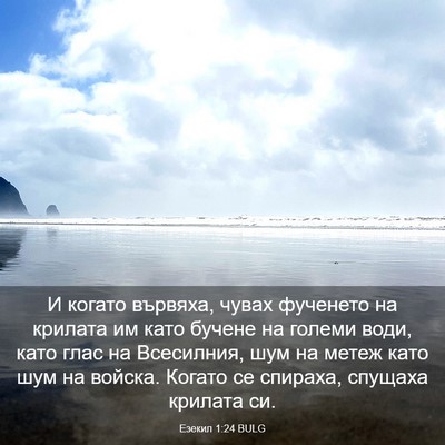 Picture 03 - Езекил 1:24 BULG - И когато вървяха, чувах - Bible Verse Picture