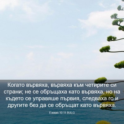 Picture 03 - Езекил 10:11 BULG - Когато вървяха, вървяха - Bible Verse Picture