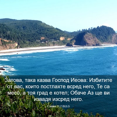 Picture 03 - Езекил 11:7 BULG - Затова, така казва Господ - Bible Verse Picture