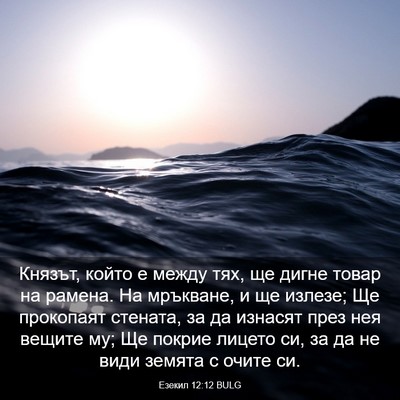 Picture 03 - Езекил 12:12 BULG - Князът, който е между тях, - Bible Verse Picture