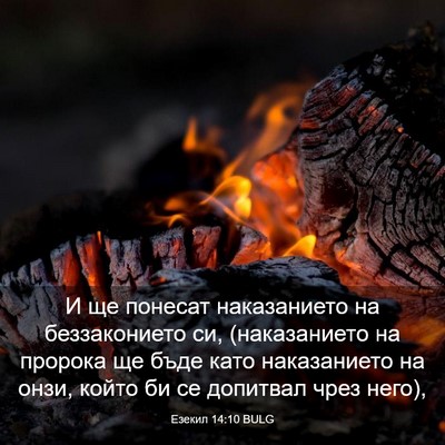 Picture 03 - Езекил 14:10 BULG - И ще понесат наказанието - Bible Verse Picture