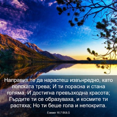 Picture 03 - Езекил 16:7 BULG - Направих те да нарастеш - Bible Verse Picture