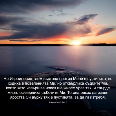 Picture 03 - Езекил 20:13 BULG - Но Израилевият дом въстана - Bible Verse Picture