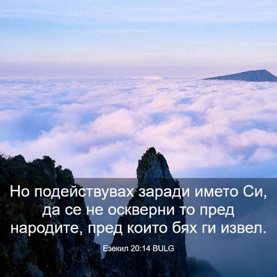 Picture 03 - Езекил 20:14 BULG - Но подействувах заради - Bible Verse Picture