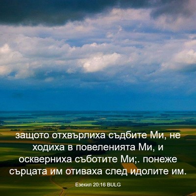 Picture 03 - Езекил 20:16 BULG - защото отхвърлиха съдбите - Bible Verse Picture