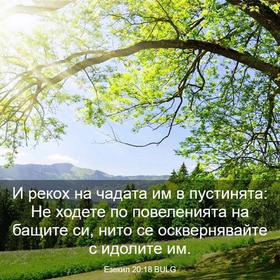 Picture 03 - Езекил 20:18 BULG - И рекох на чадата им в - Bible Verse Picture