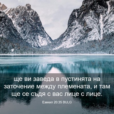 Picture 03 - Езекил 20:35 BULG - ще ви заведа в пустинята на - Bible Verse Picture
