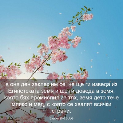 Picture 03 - Езекил 20:6 BULG - в оня ден заклех им се, че - Bible Verse Picture
