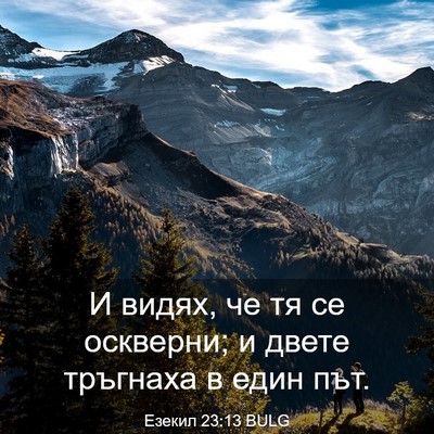 Picture 03 - Езекил 23:13 BULG - И видях, че тя се оскверни; - Bible Verse Picture