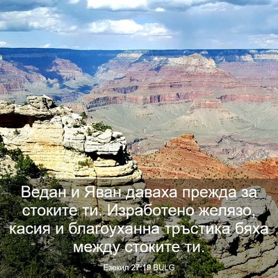 Picture 03 - Езекил 27:19 BULG - Ведан и Яван даваха прежда - Bible Verse Picture