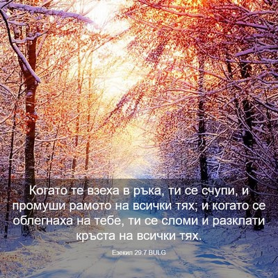 Picture 03 - Езекил 29:7 BULG - Когато те взеха в ръка, ти - Bible Verse Picture