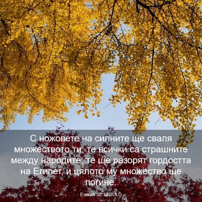 Picture 03 - Езекил 32:12 BULG - С ножовете на силните ще - Bible Verse Picture