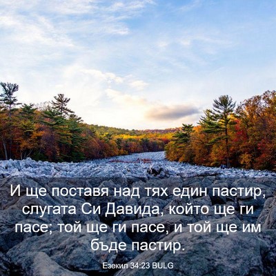 Picture 03 - Езекил 34:23 BULG - И ще поставя над тях един - Bible Verse Picture