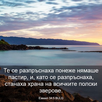 Picture 03 - Езекил 34:5 BULG - Те се разпръснаха понеже - Bible Verse Picture