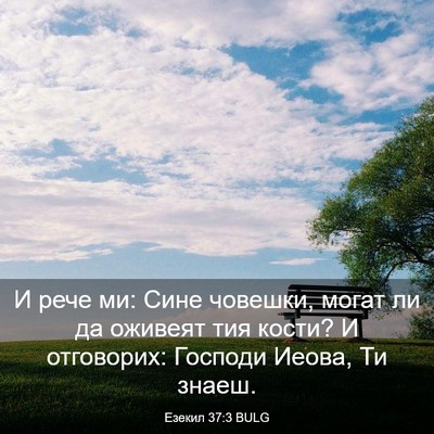 Picture 03 - Езекил 37:3 BULG - И рече ми: Сине човешки, - Bible Verse Picture